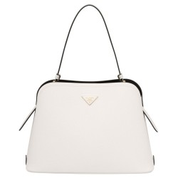 Prada Matinee Tote Bag In White Saffiano Leather TDBS28434