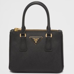 Prada Mini Galleria Bag In Black Saffiano Leather TDBS28211