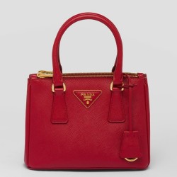 Prada Mini Galleria Bag In Red Saffiano Leather TDBS28216