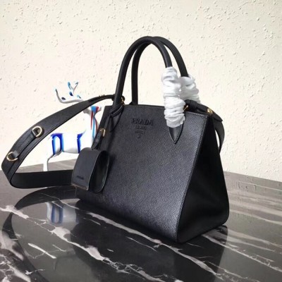 Prada Monochrome Bag In Black Saffiano Leather TDBS28325