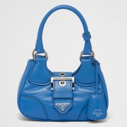 Prada Moon Bag in Blue Padded Nappa Leather TDBS28245