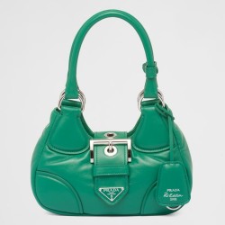 Prada Moon Bag in Green Padded Nappa Leather TDBS28247