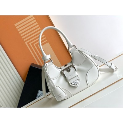 Prada Moon Bag in White Padded Nappa Leather TDBS28249