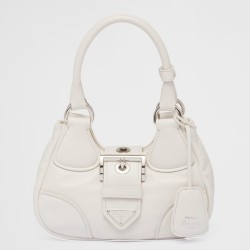 Prada Moon Bag in White Padded Nappa Leather TDBS28249