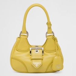 Prada Moon Bag in Yellow Padded Nappa Leather TDBS28250