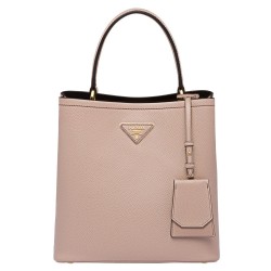 Prada Nude Saffiano North South Double Medium Bag TDBS28331