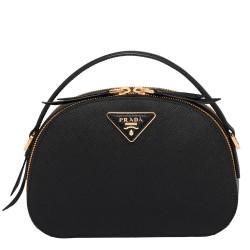 Prada Odette Black Saffiano Leather Bag TDBS28335