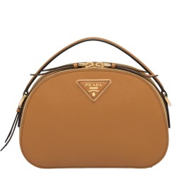 Prada Odette Camel Saffiano Leather Bag TDBS28336