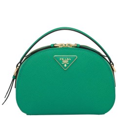 Prada Odette Green Saffiano Leather Bag TDBS28337