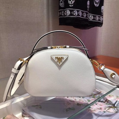 Prada Odette White Saffiano Leather Bag TDBS28338