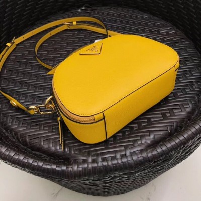 Prada Odette Yellow Saffiano Leather Bag TDBS28339