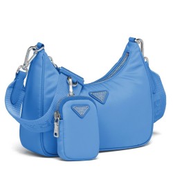 Prada Periwinkle Blue Nylon Re-Edition 2005 Shoulder Bag  TDBS28258