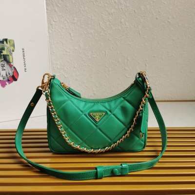 Prada Re-Edition 1995 Chaine Mini Bag in Green Re-Nylon TDBS28281