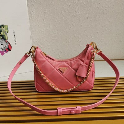 Prada Re-Edition 1995 Chaine Mini Bag in Pink Re-Nylon TDBS28282