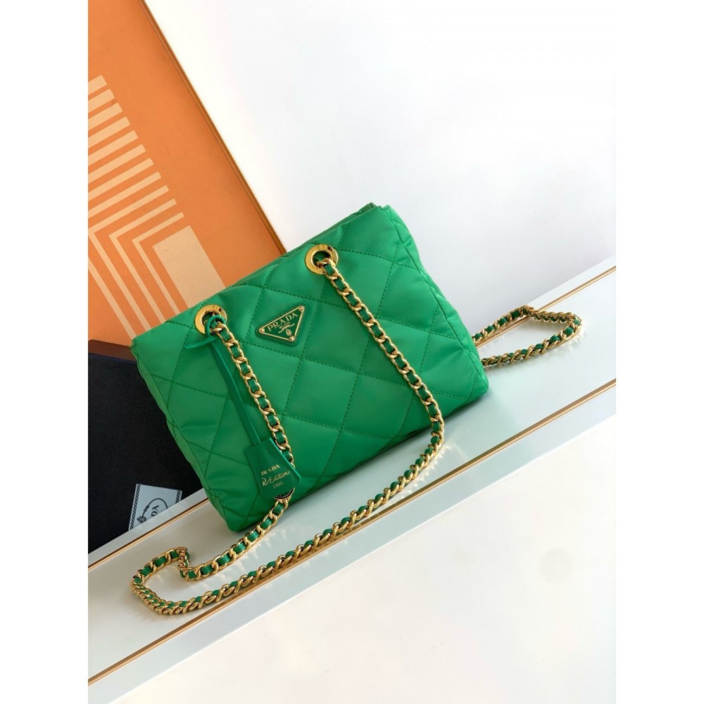 Prada Re-Edition 1995 Tote Bag in Green Re-Nylon TDBS28444