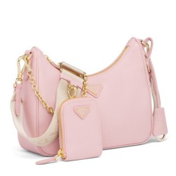 Prada Re-Edition 2005 Shoulder Bag In Pink Saffiano Leather TDBS28275