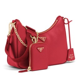 Prada Re-Edition 2005 Shoulder Bag In Red Saffiano Leather TDBS28276