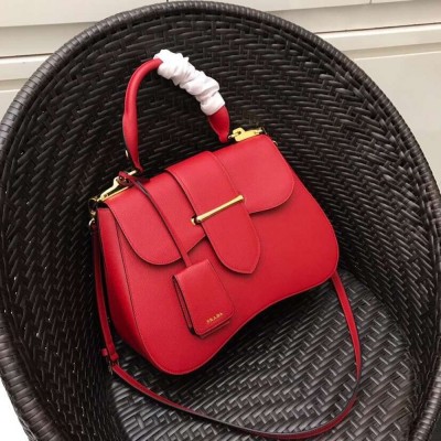 Prada Red Large Sidonie Saffiano Leather Bag TDBS28340