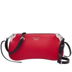 Prada Red Sidonie Leather Shoulder Bag TDBS28348