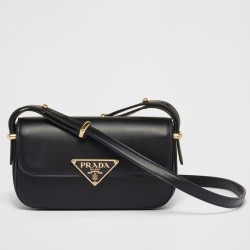 Prada Shoulder Bag in Black Smooth Calfskin TDBS28158