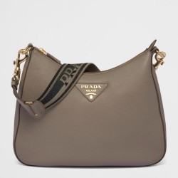 Prada Shoulder Bag in Grey Grained Leather TDBS28163