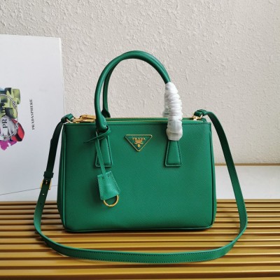 Prada Small Galleria Bag In Mango Saffiano Leather TDBS28223