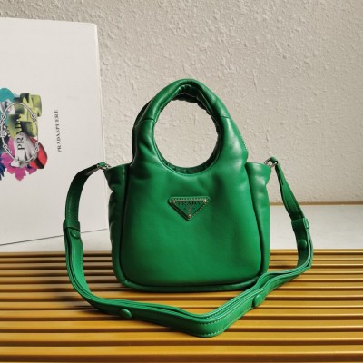 Prada Small Top-handle Bag in Green Nappa Leather TDBS28402