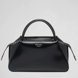 Prada Supernova Medium Handbag In Black Brushed Leather TDBS28367