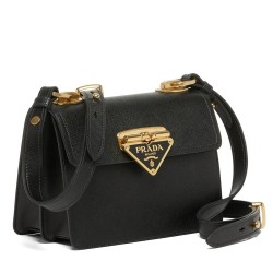 Prada Symbole Shoulder Bag In Black Saffiano Leather TDBS28374