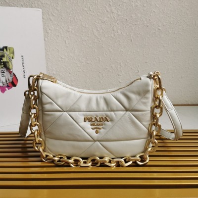 Prada System Patchwork Bag in White Nappa Leather TDBS28253