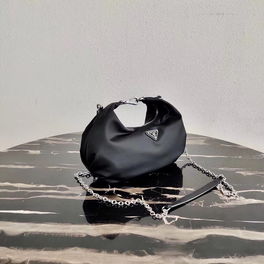 Prada Black Nylon Re-Edition 2006 Hobo Bag