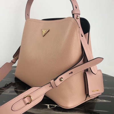 Prada Matinee Tote Bag In Powder Saffiano Leather