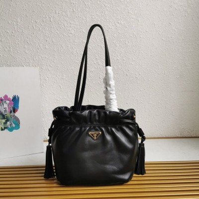 Prada Shoulder Bag in Black Nappa Leather