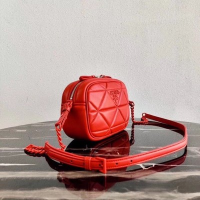 Prada Spectrum Camera Bag In Red Nappa Leather