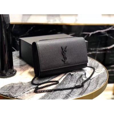 Saint Laurent Medium Kate All Black Shoulder Bag