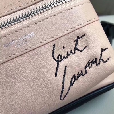 Saint Laurent Nude Mini Toy City Embroidered Backpack