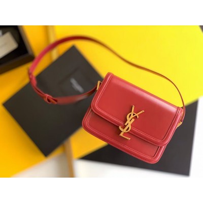 Saint Laurent Solferino Small Bag In Red Calfskin