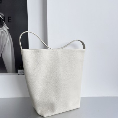 The Row Large N/S Park Tote in Ivory Grained Leather TDBS28921