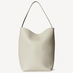 The Row Large N/S Park Tote in Ivory Grained Leather TDBS28921