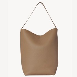 The Row Large N/S Park Tote in Taupe Grained Leather TDBS28922