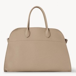 The Row Margaux 15 Top Handle Bag in Sand Grained Leather TDBS28915