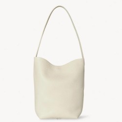 The Row Small N/S Park Tote in Ivory Grained Leather TDBS28928