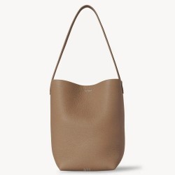 The Row Small N/S Park Tote in Taupe Grained Leather TDBS28929