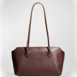 The Row Terrasse Shoulder Bag in Burgundy Calfskin TDBS28902