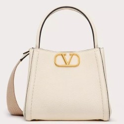 Valentino Alltime Medium Bag in White Grained Calfskin TDBS28933