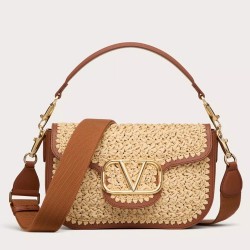 Valentino Alltime Shoulder Bag in Natural Raffia TDBS28937