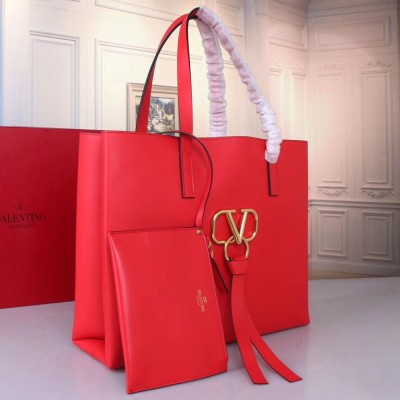 Valentino Garavani Red Large Vring Shopping Tote TDBS29064