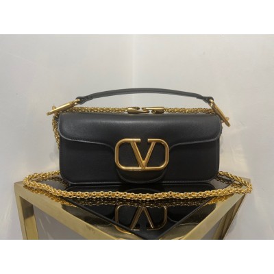 Valentino Loco Large Shoulder Bag In Black Calfskin TDBS29012