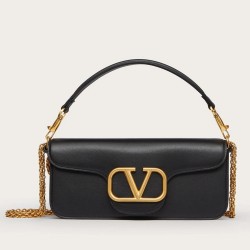 Valentino Loco Large Shoulder Bag In Black Calfskin TDBS29012