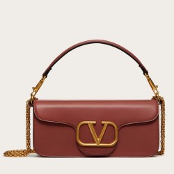 Valentino Loco Large Shoulder Bag In Brown Calfskin TDBS29013